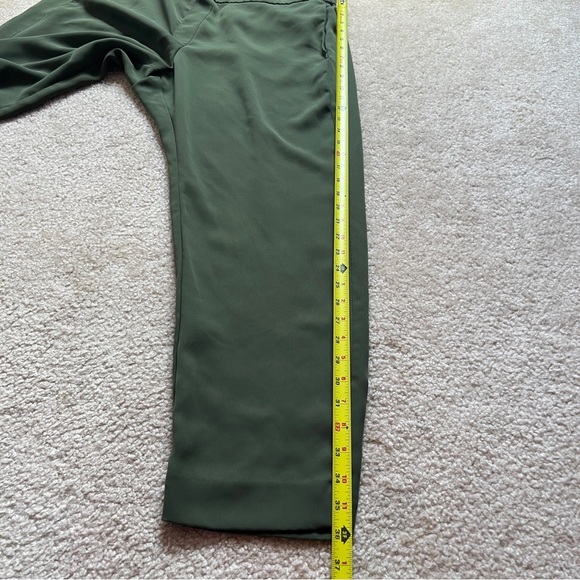 J Crew Jamie Pants Green Chino casual Tapered Leg Elastic waist Women's Size 14 - Picture 15 of 16